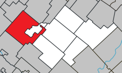 Danville Quebec location diagram